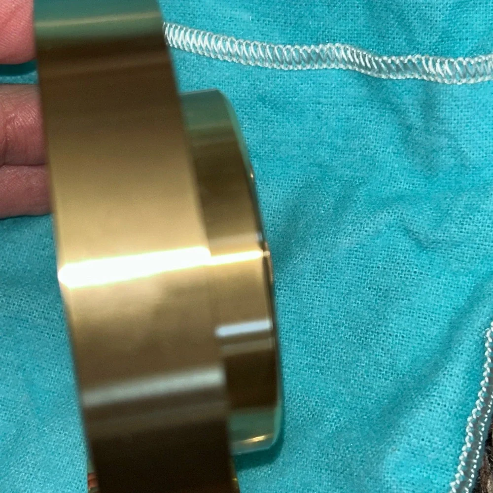 Tiffany & Co. Brass Desk Clock On Flat Stand Bottom -  Authentic - Picture 4 of 8